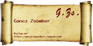 Gancz Zsombor névjegykártya
